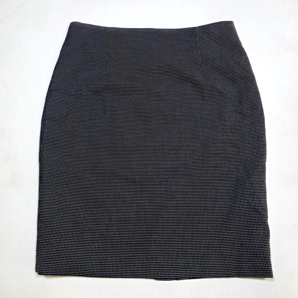 Liz Claiborne Pencil Skirt Womens 14 Black White Polka Dot Professional Career